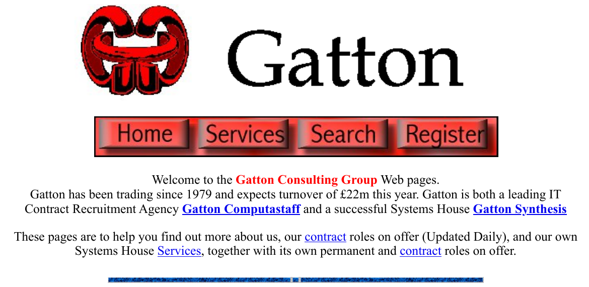 The archived Gatton homepage: Tony